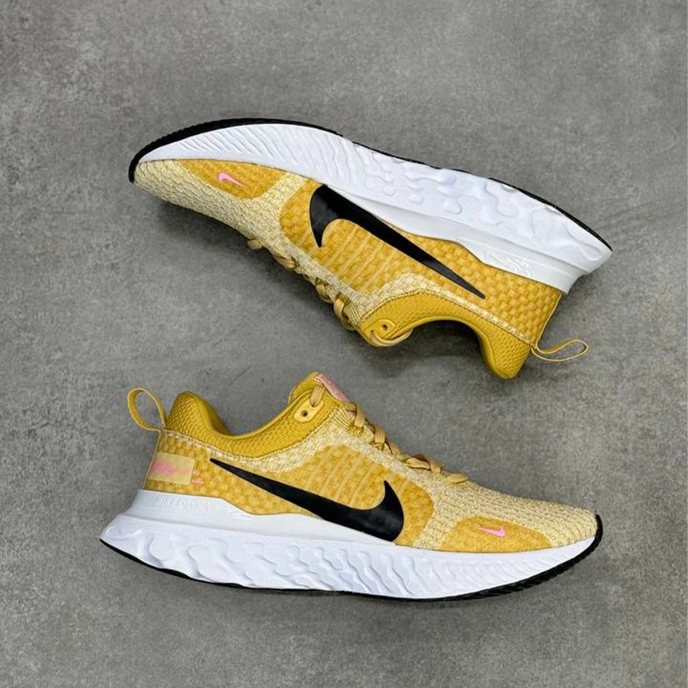 Nike Racket Infinity 3 Mustard Yellow Black Stripe White Sole 43 (2) نایک ریکت اینفینیتی 3 خردلی زرد خط مشکی زیره سفید   43 - Image 3