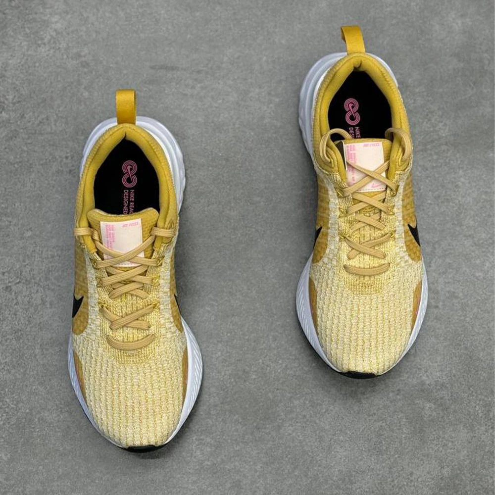 Nike Racket Infinity 3 Mustard Yellow Black Stripe White Sole 43 (3) نایک ریکت اینفینیتی 3 خردلی زرد خط مشکی زیره سفید   43 - Image 2