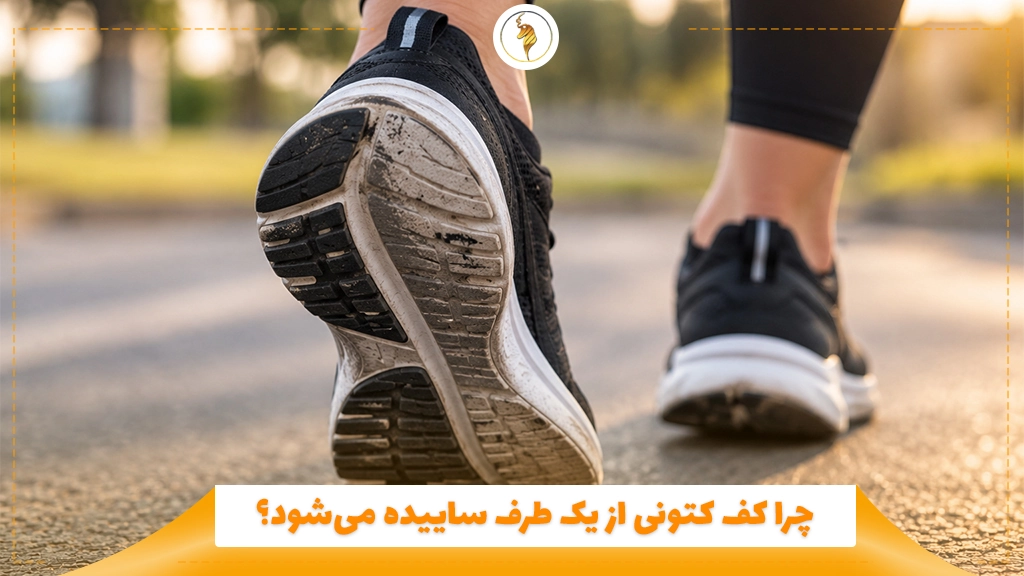 چرا کف کتونی از یک طرف ساییده می‌شود؟